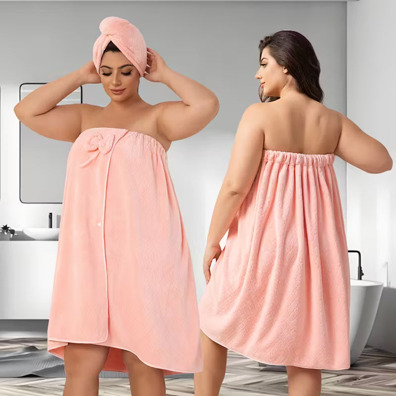 Serviette de bain femme avec nœud – Confort et élégance après la douche ⭐⭐⭐⭐⭐