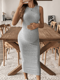 Robe de grossesse élégante et confortable en tissu extensible
