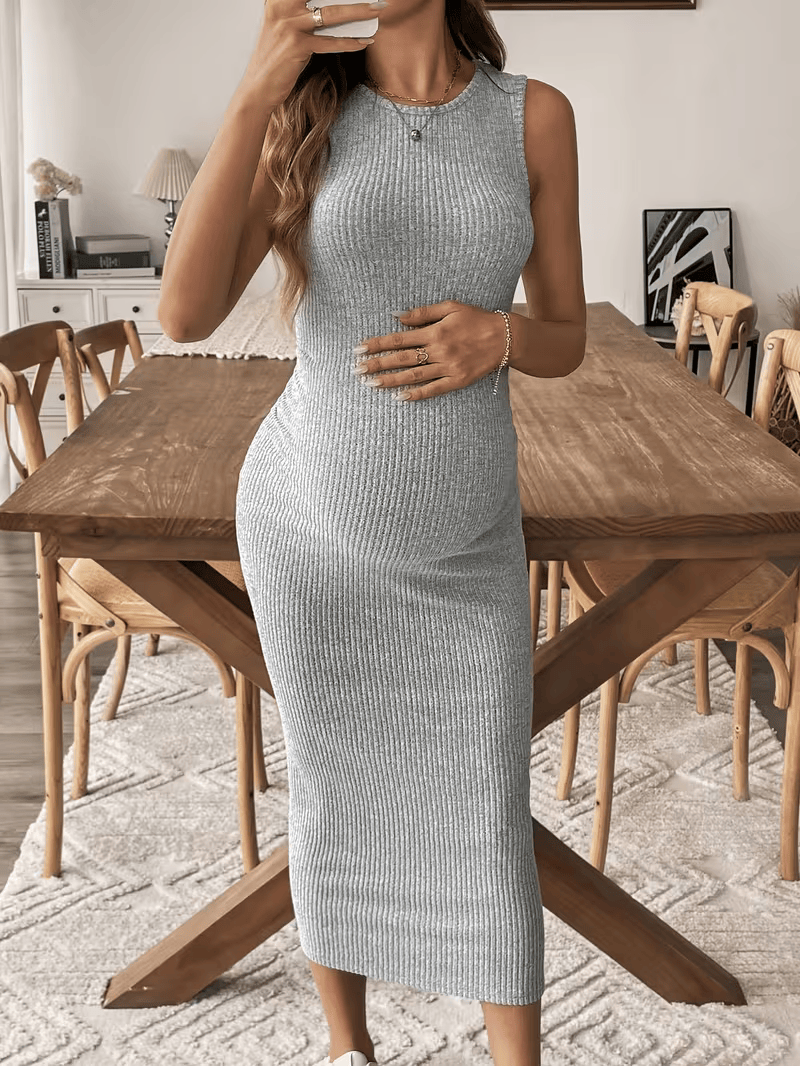 Robe de grossesse élégante et confortable en tissu extensible