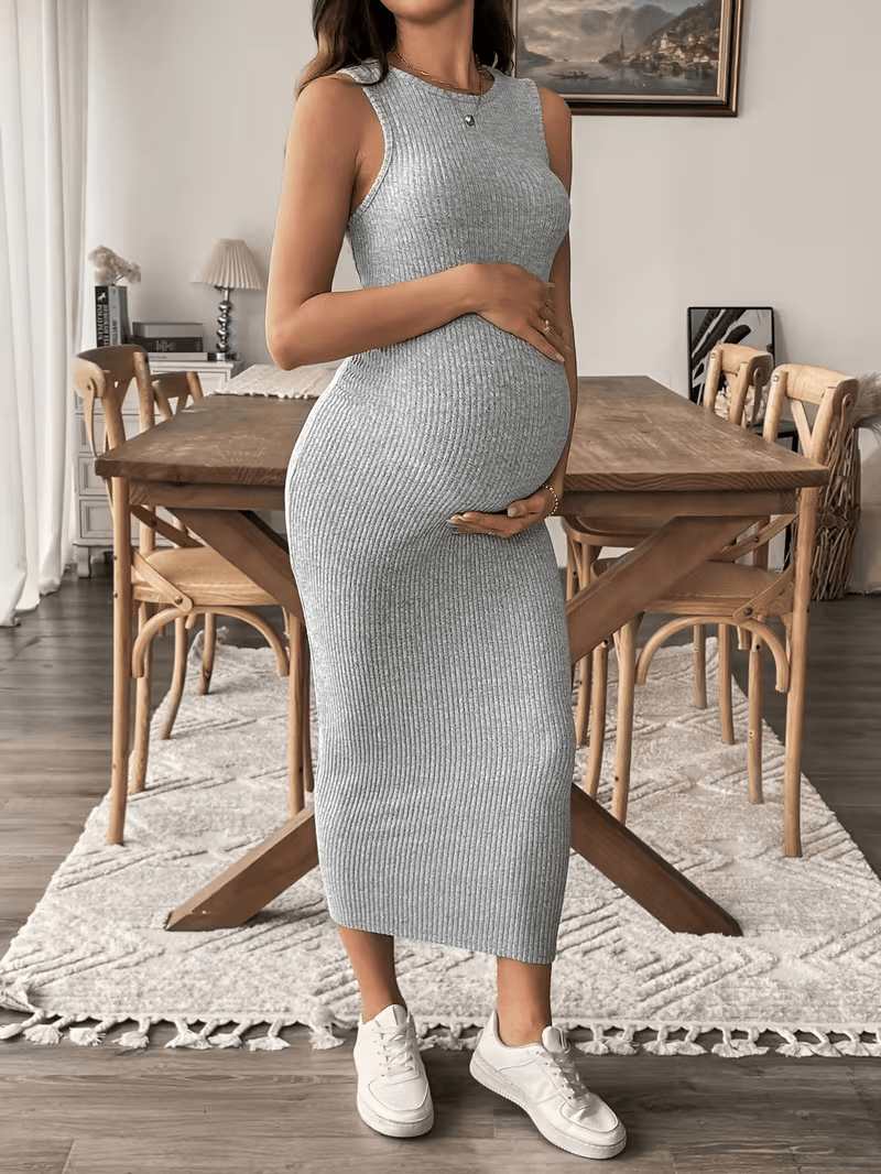 Robe de grossesse élégante et confortable en tissu extensible