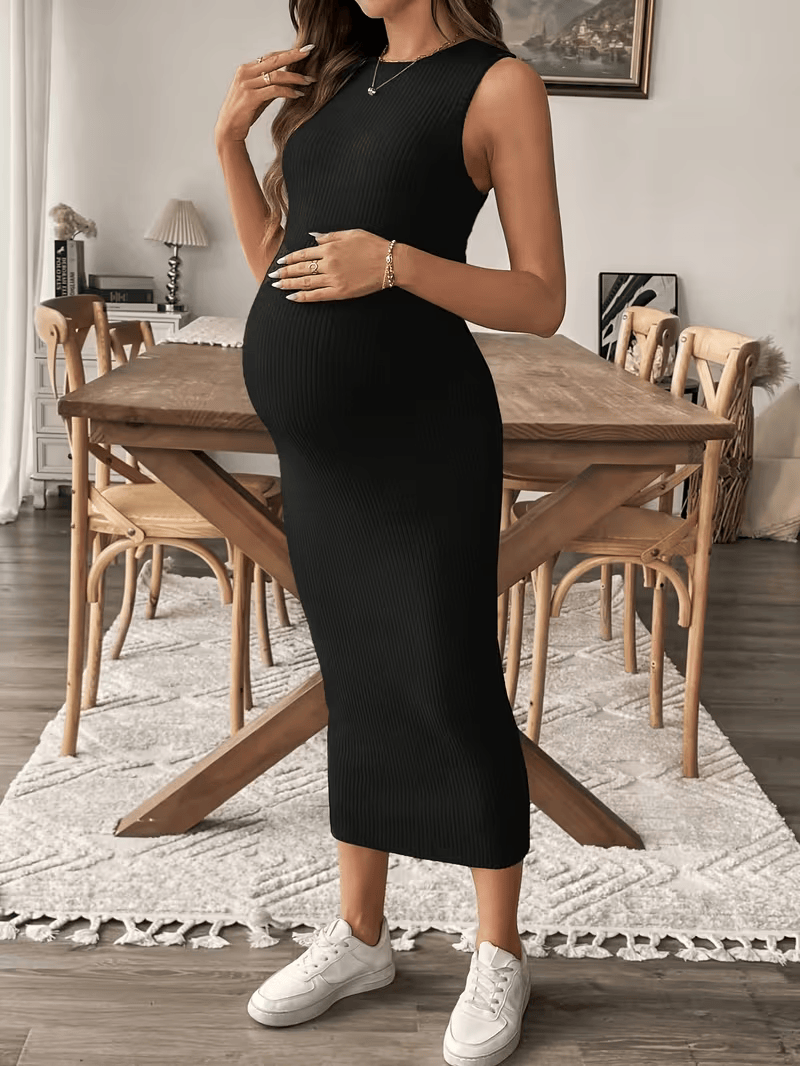 Robe de grossesse élégante et confortable en tissu extensible